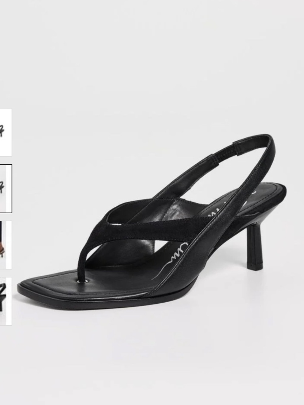3.1 Phillip Lim Women's Black Id Double Strap Teardrop Heel Sandals 65Mm